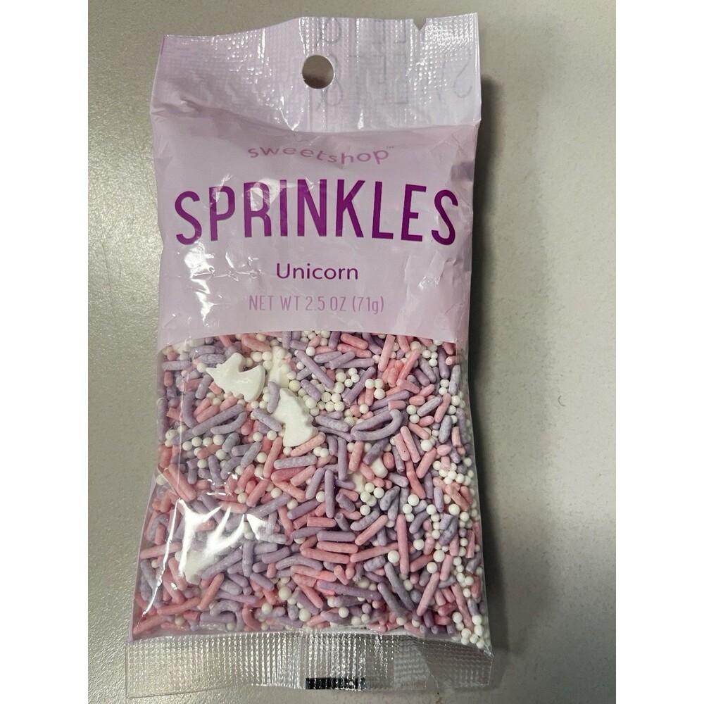 Sweetshop Sprinkles Unicorn Birthday Party Pink Purple White unicorns  2.5 oz
